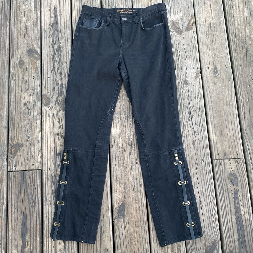 Ralph Lauren Lauren Jeans Co Denim with Leather Detail